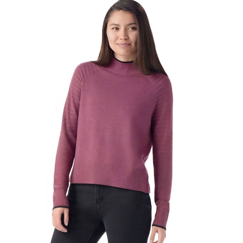 SMARTWOOL Edgewood Mock Neck Sweater, Lrg, $135 F24 - Picture 2 of 9